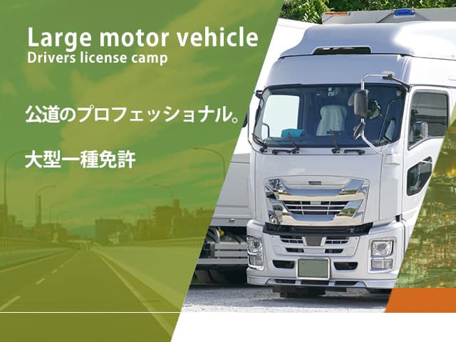 Large motor vehicle Drivers license camp 大型一種免許 公道のプロフェッショナル