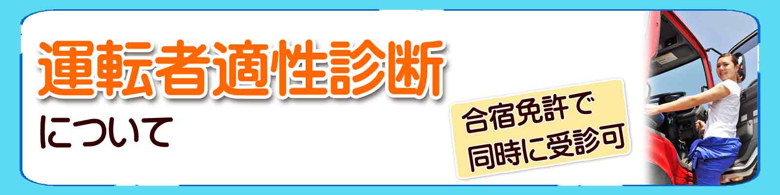 運転者適性診断について 合宿免許で同時に受診可